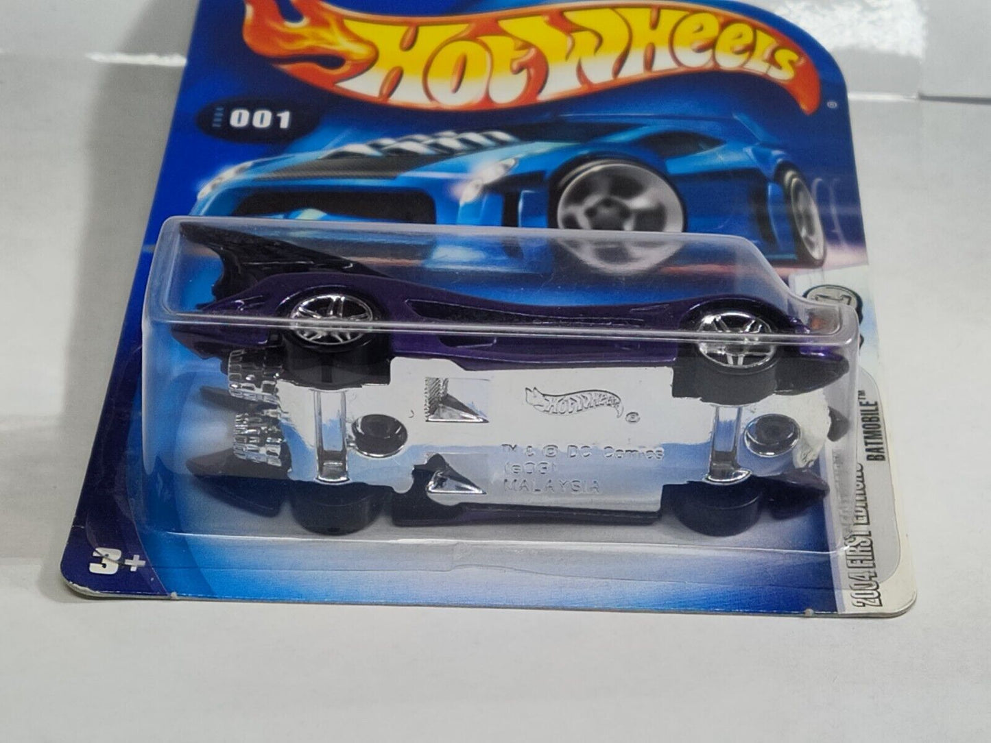 Hot Wheels #001 2004 Mainline 2004 First Edition #1 Batmobile CHROME BASE