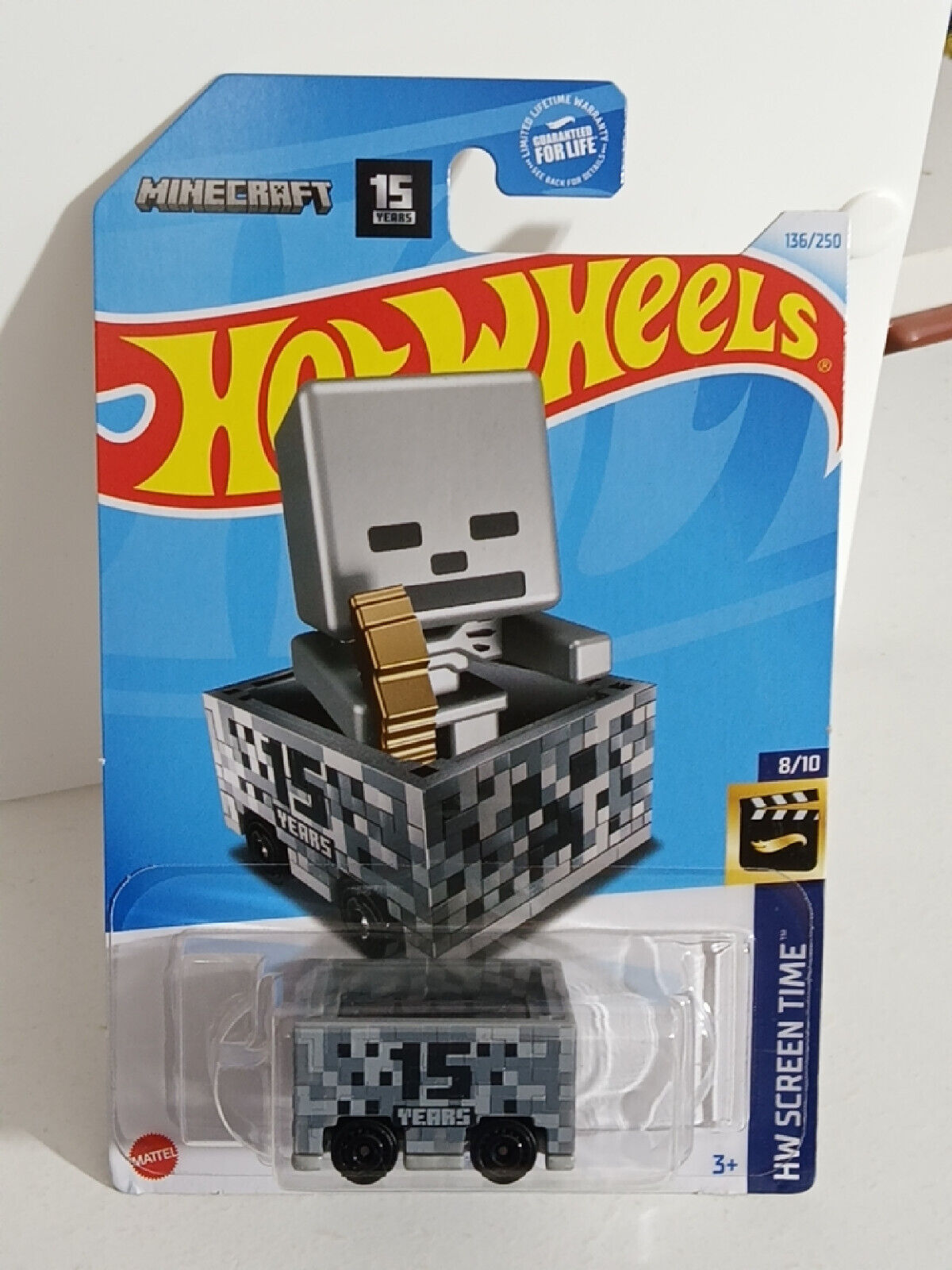 Hot Wheels #136 Screen Time Series #8 15 YEARS MINECRAFT Mine Cart EDGES CREASED