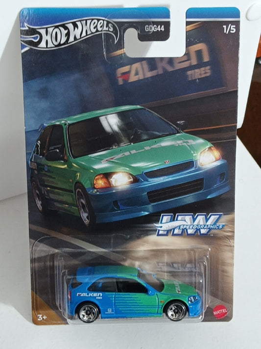 Hot Wheels #HRT09 Speed Graphics Series #1 '99 Honda Civic Type R (EK9)