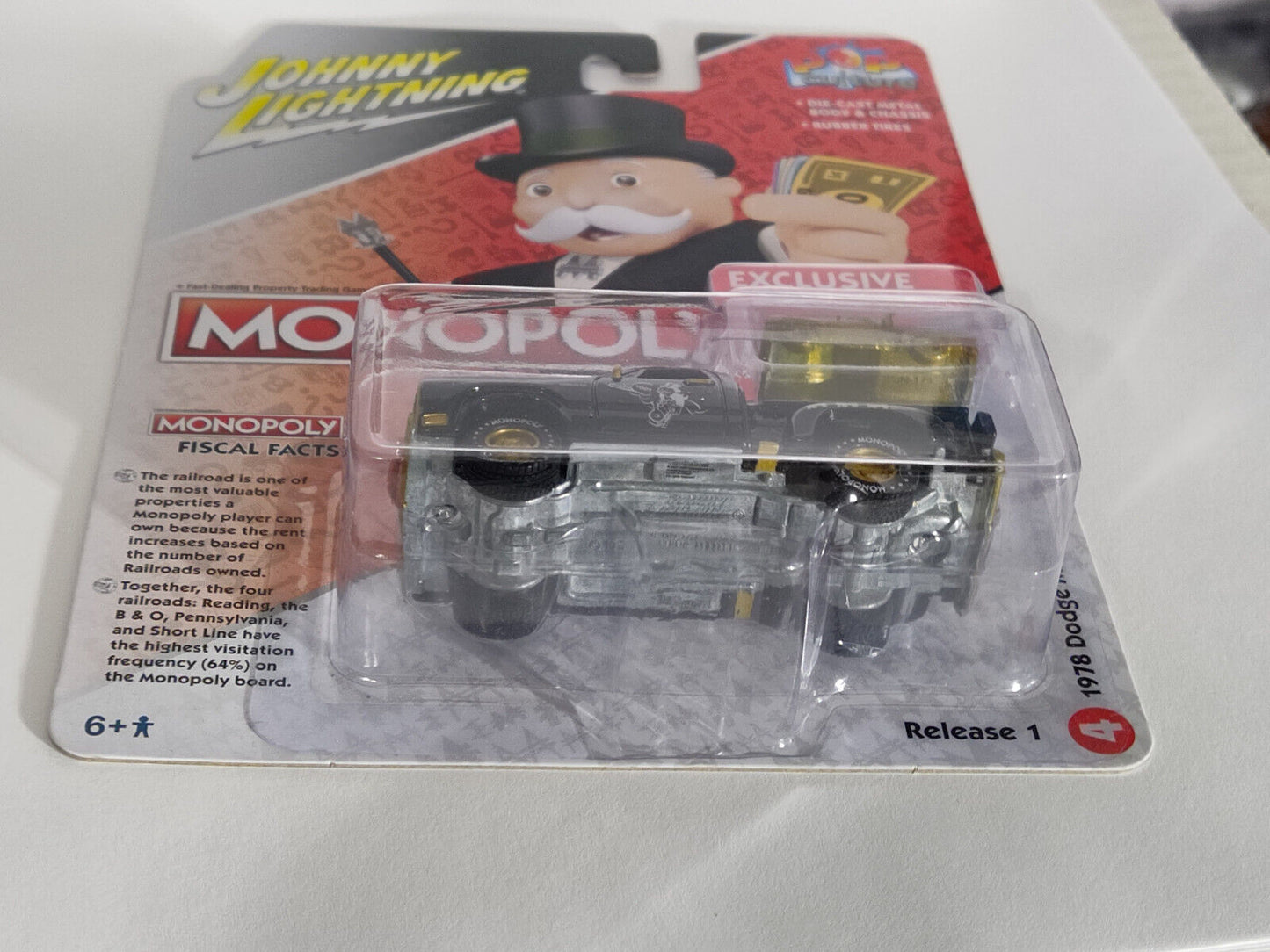 Johnny Lightning MONOPOLY 1978 Dodge Midnight Express LIGH VEINS DWN CENTER CARD