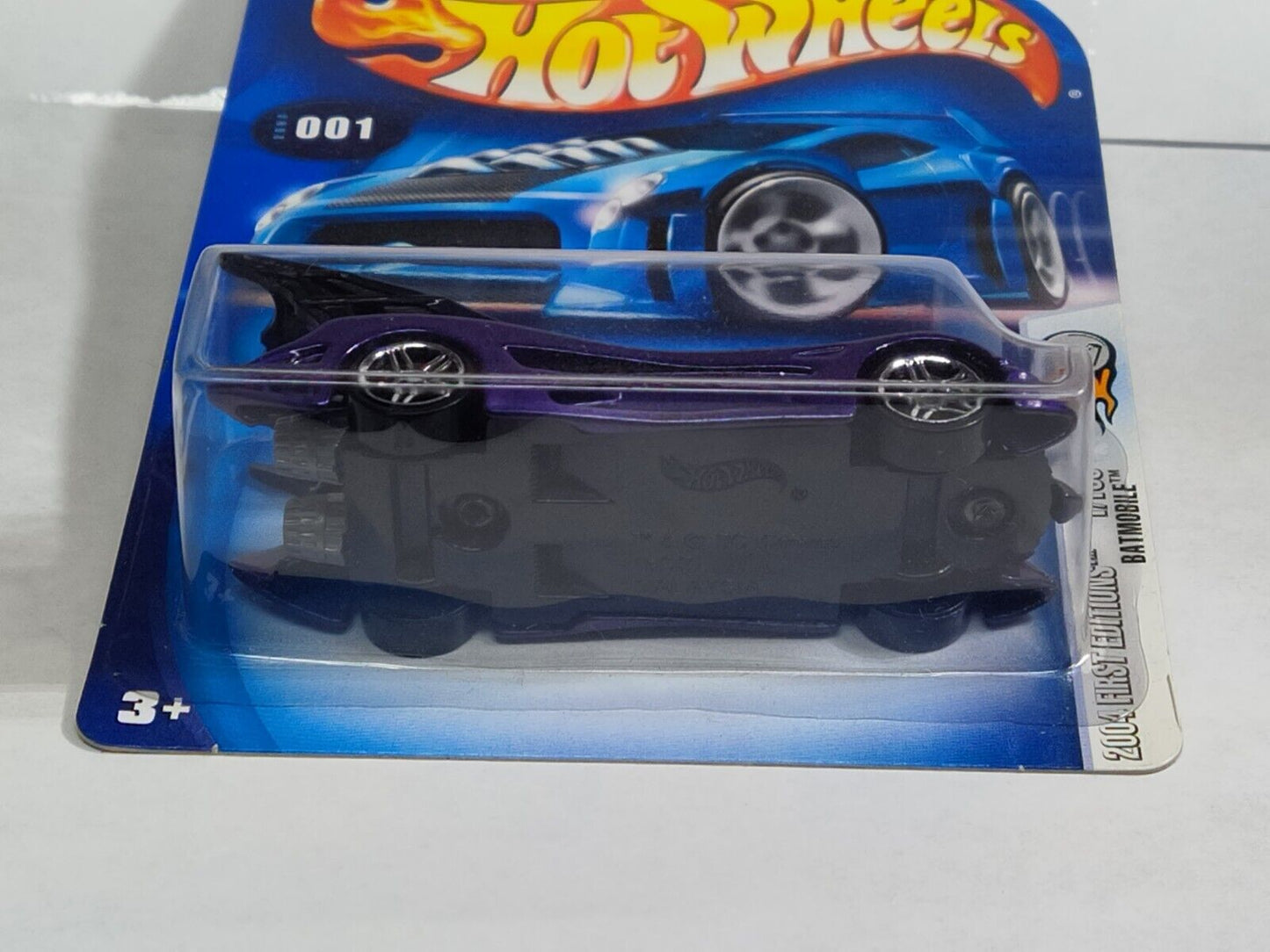 Hot Wheels #001 Mainline 2004 First Edition #1 Batmobile BLACK BASE