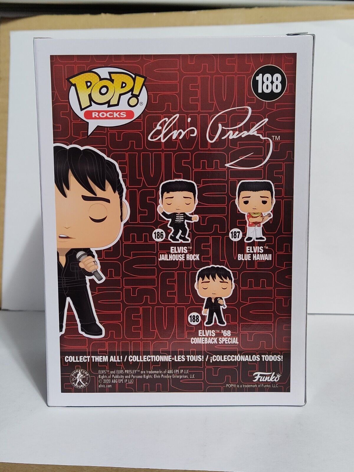 Funko POP Rocks #188 Elvis Presley EE Exclusive Elvis '68 Comeback Special