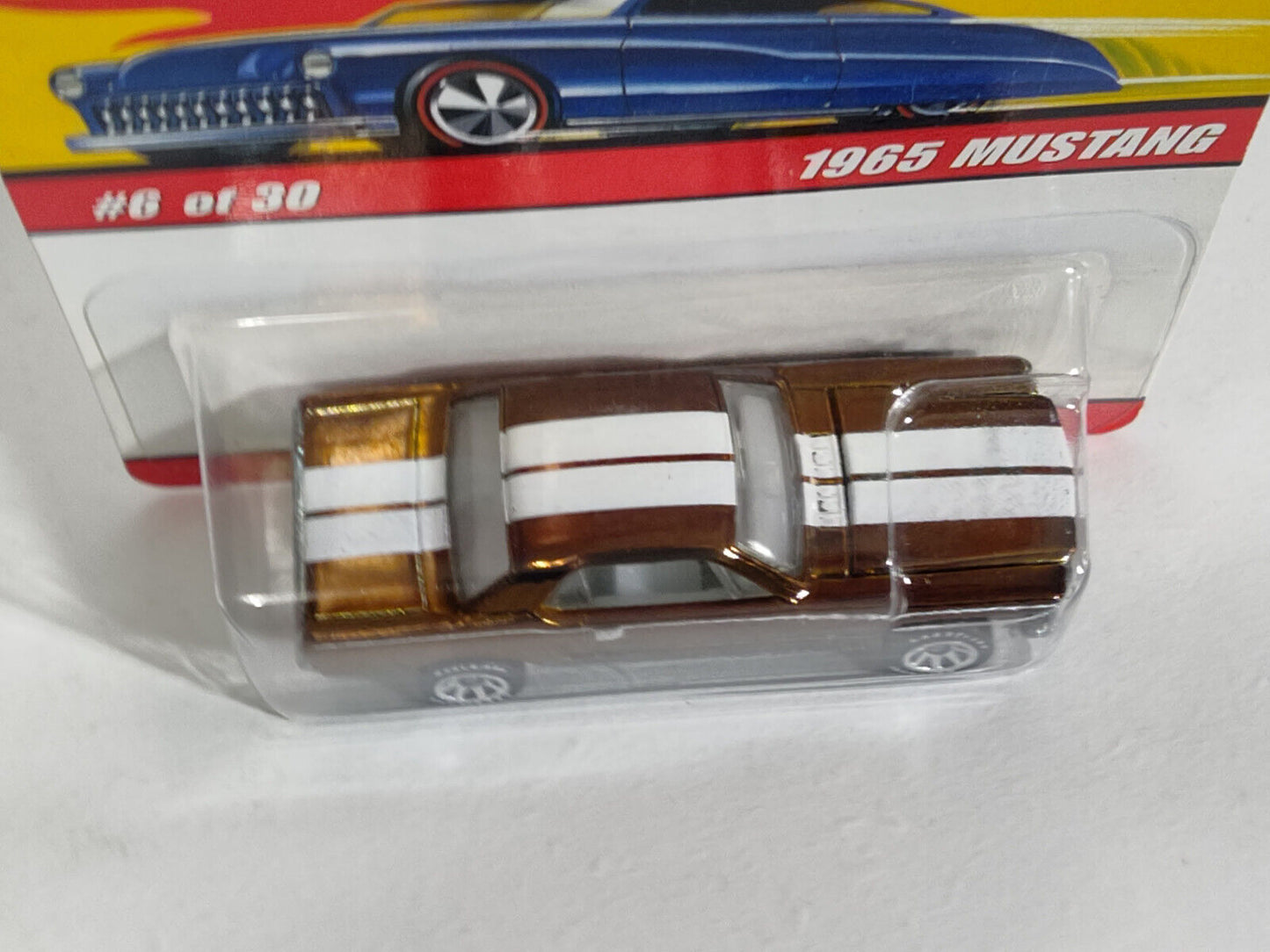 Hot Wheels #J2762 Classics Series 2 #6 1965 Mustang Gold INDENTATION CARD(Loc L)