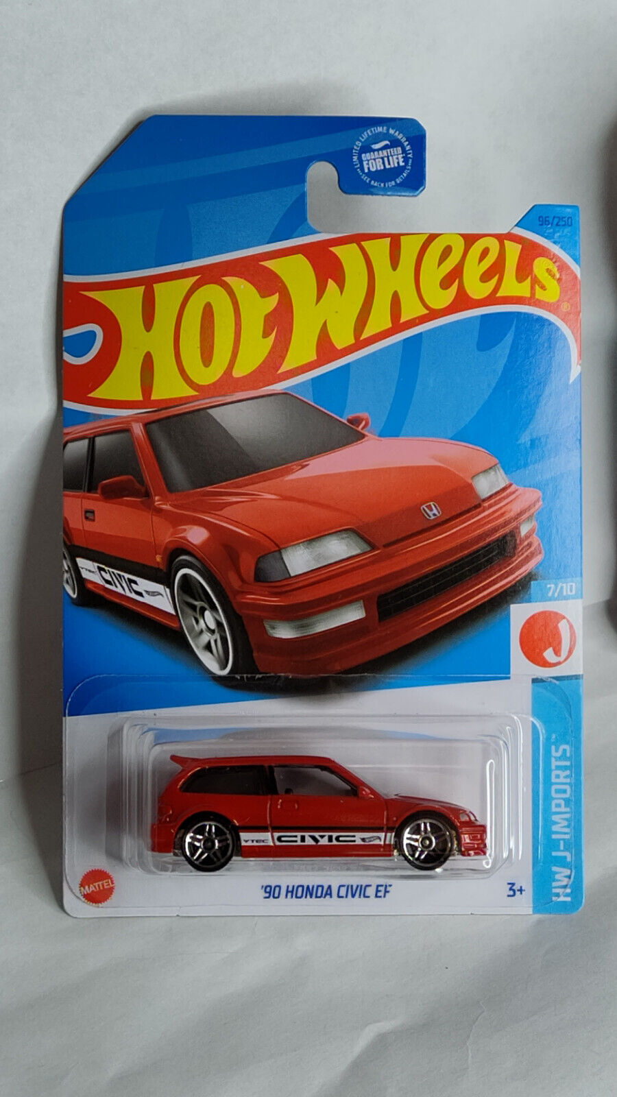 Hot Wheels #096 J-Imports Series #7 '90 Honda Civic EF  (Wall 2)