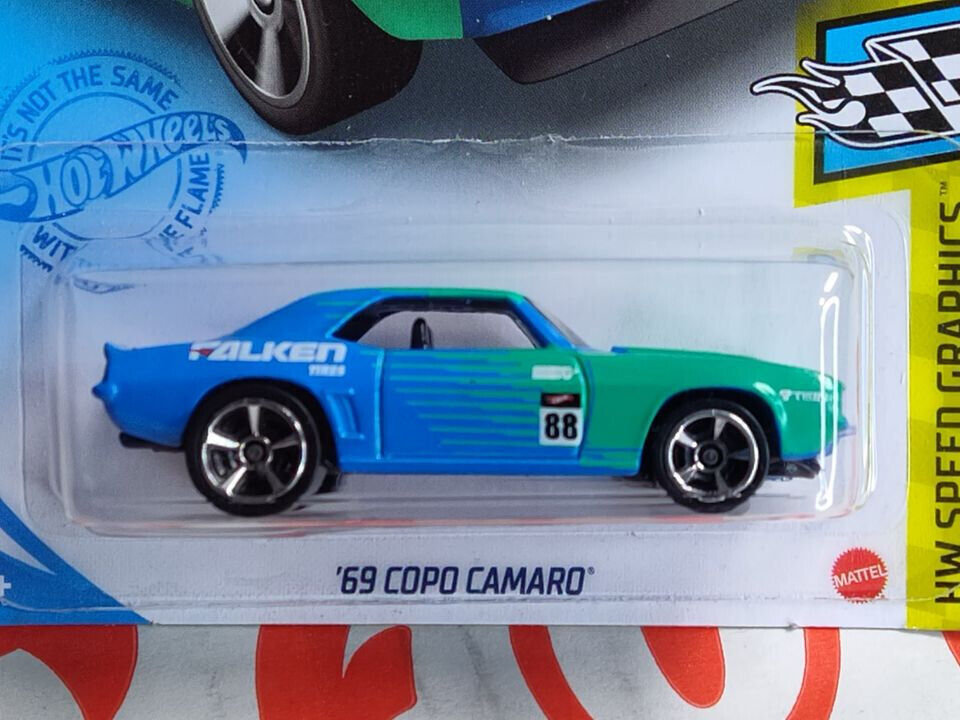 Hot Wheels #170 ML Speed Graphics Series #6 FALKEN '69 COPO Camaro PGHK CREASED