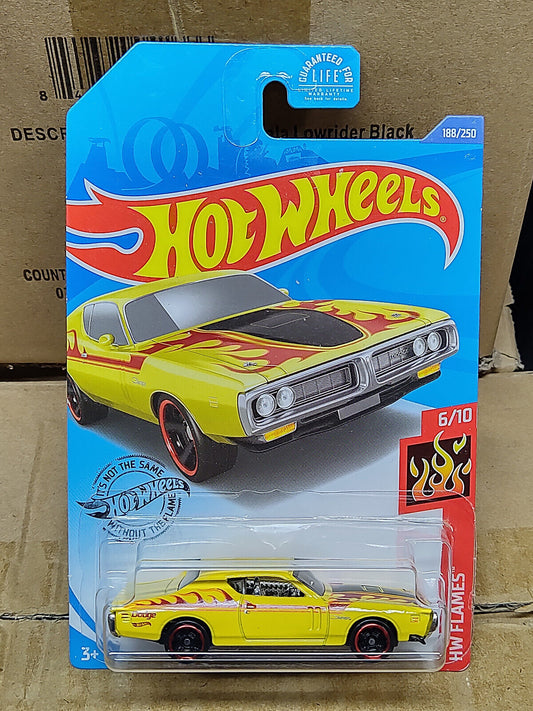 Hot Wheels #188 Flames Series #6 '71 Dodge Charger (Wall 1)