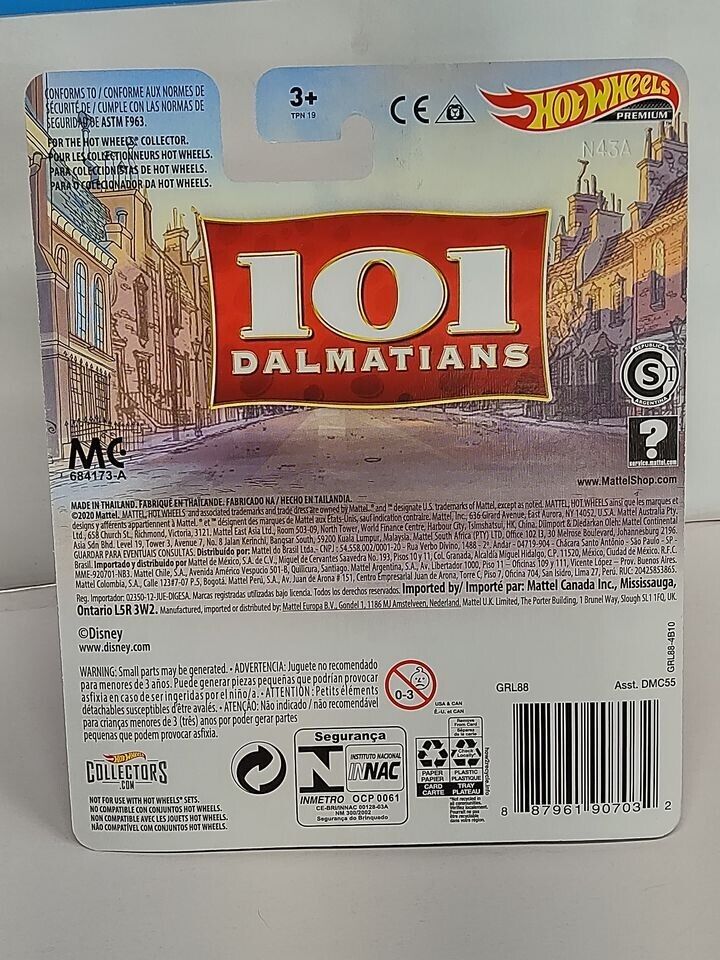 Hot Wheels GRL88 Pop Culture 101 Dalmations Cruella De Vil (Box 26)