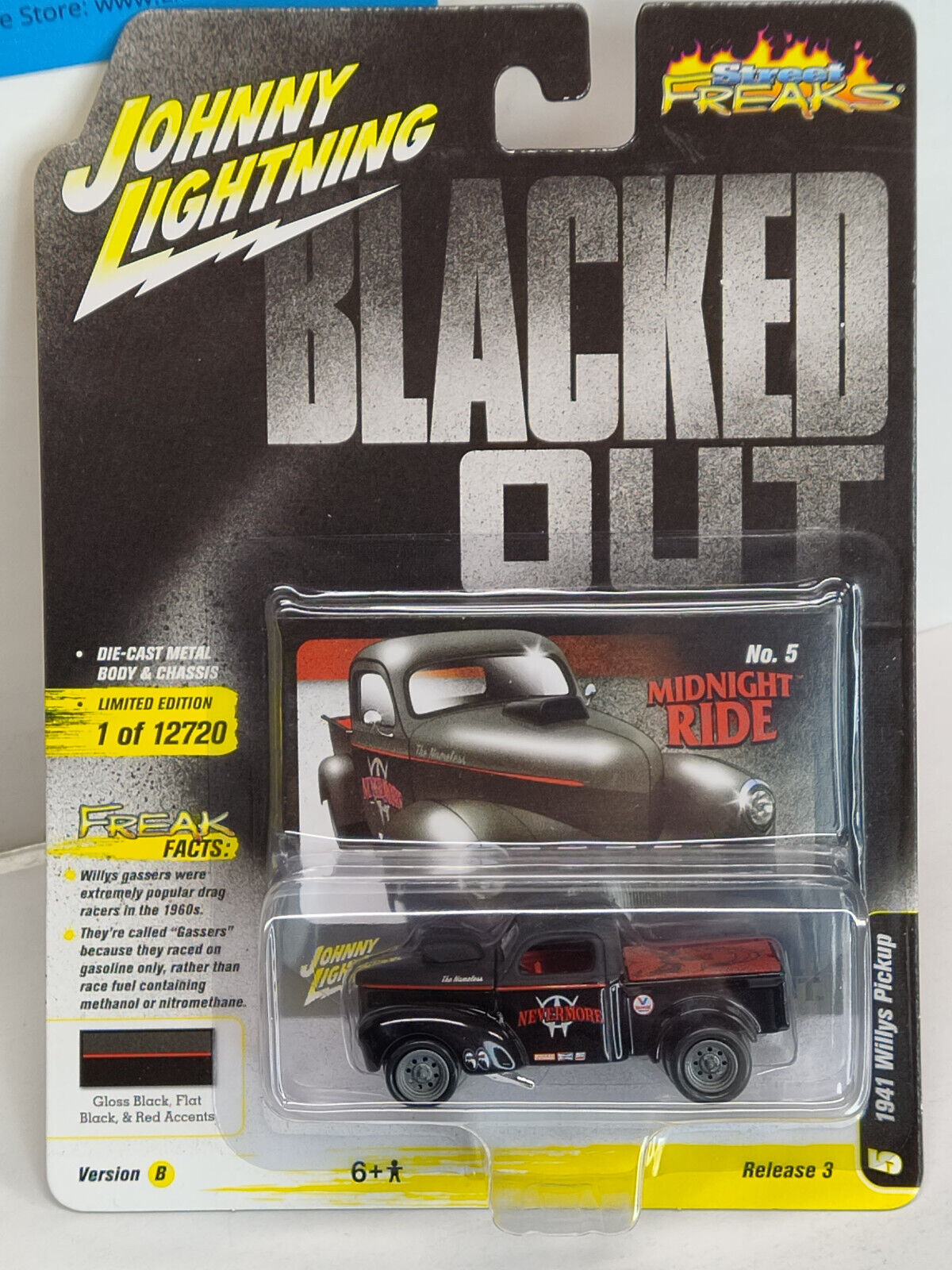 Johnny Lightning Blacked Out Series 1941 Willys Pickup