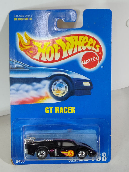 Hot Wheels #168 GT Racer  BLUE CARD CARD BENT  (Loc U)