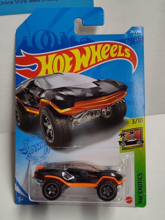 Hot Wheels #201 Mainline Exotics Series #3 Geoterra Black/Orange