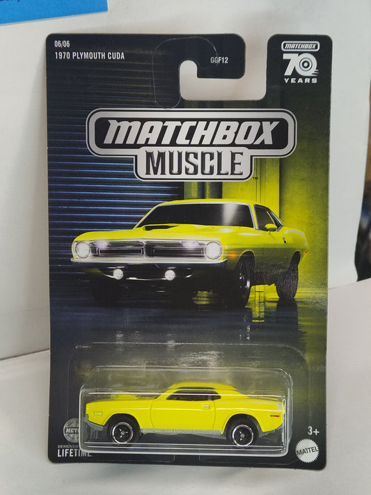 Matchbox #HLM79 Muscle Series #6  1970 Plymouth Cuda  (Loc U)