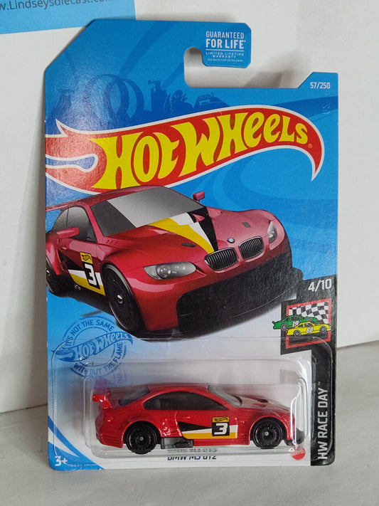 Hot Wheels #057 Race Day Series #4 BMW M3 GT2 (Red) PEGHOOK BENT (Loc I)