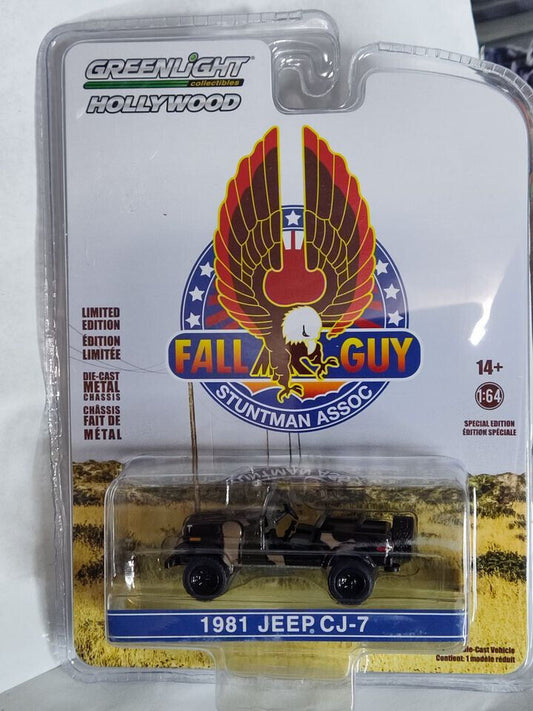 Greenlight FALL GUY Series 1981 Jeep CJ-7 PACKAGE HAS SCRATCHES AND SCRAPES ALL