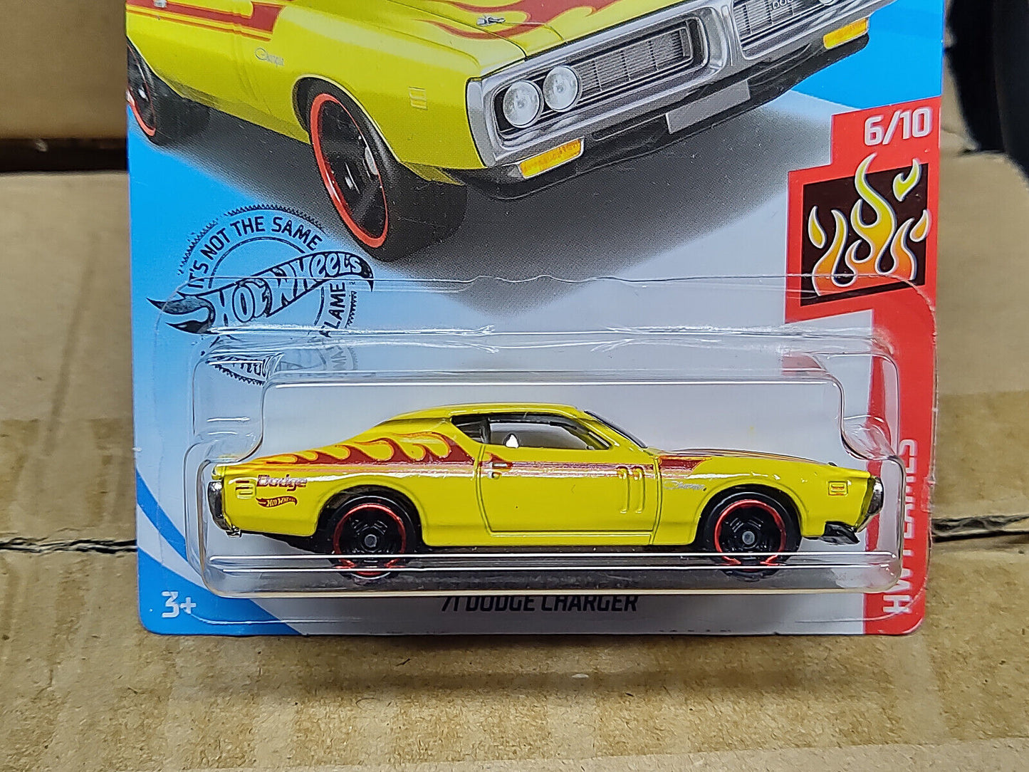 Hot Wheels #188 Flames Series #6 '71 Dodge Charger (Wall 1)