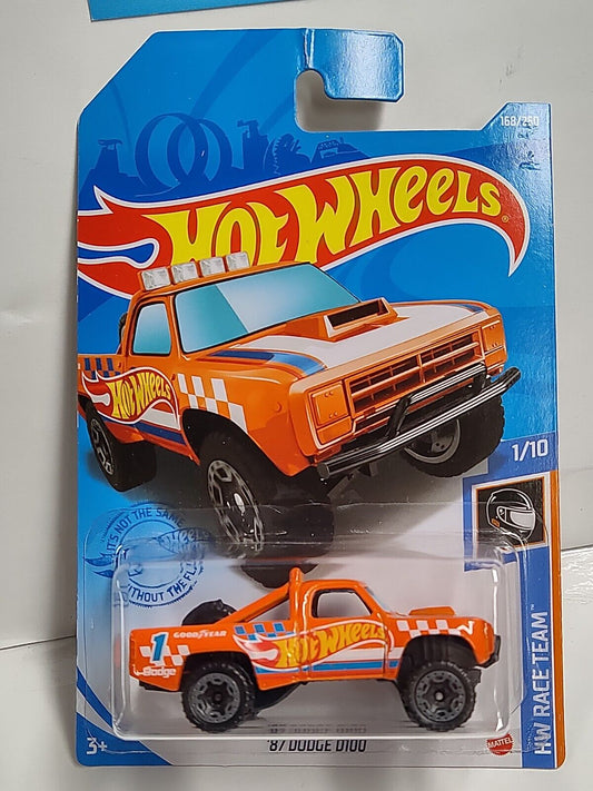 Hot Wheels #168 Mainline Race Team Series #1  '87 Dodge D100 PEGHOOK CREASED