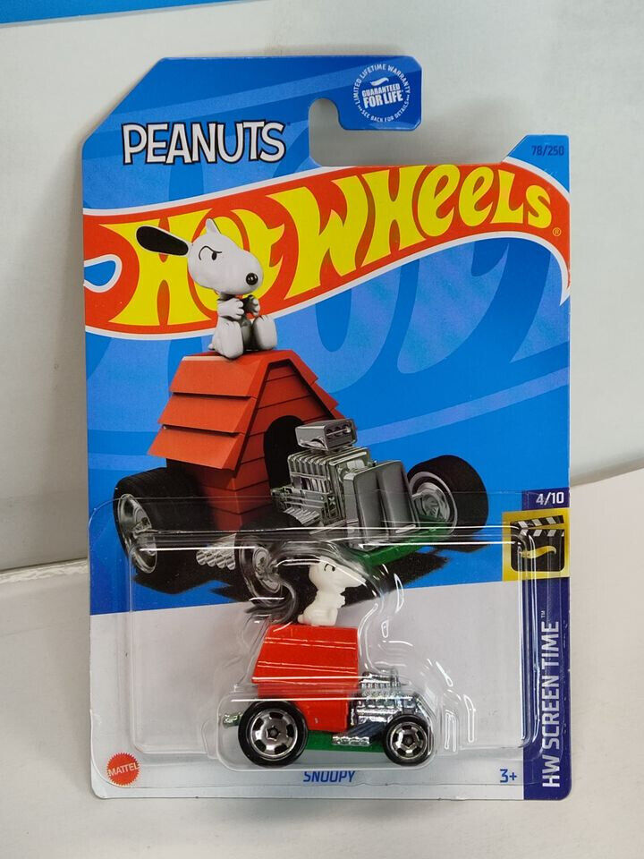 Hot Wheels #078 Screen Time Series #4 PEANUTS Snoopy PEGHOOK CREASED (Loc G/K)