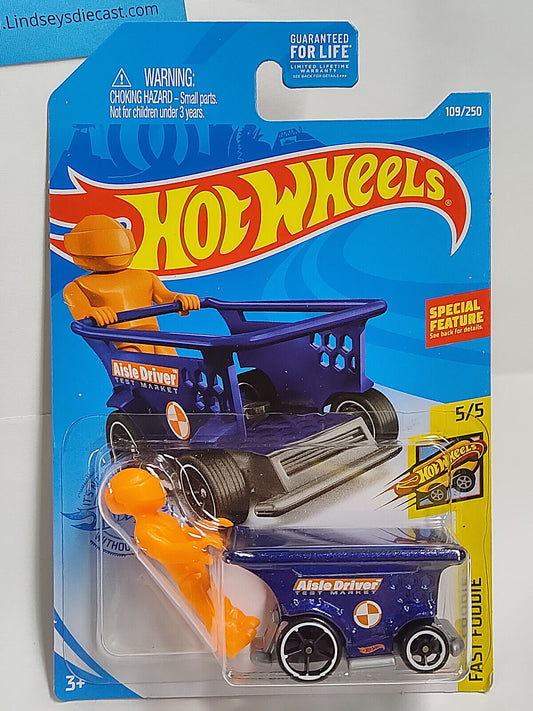 Hot Wheels #109 Mainline Fast Foodie Series #5 Aisle Driver CARD BENT/CREASED