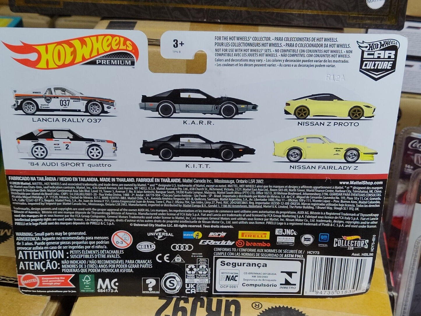 Hot Wheels HCY73 2 Pak Prem Lancia Rally 037 & '84 Audi Sport Qua BLISTER CRUSH