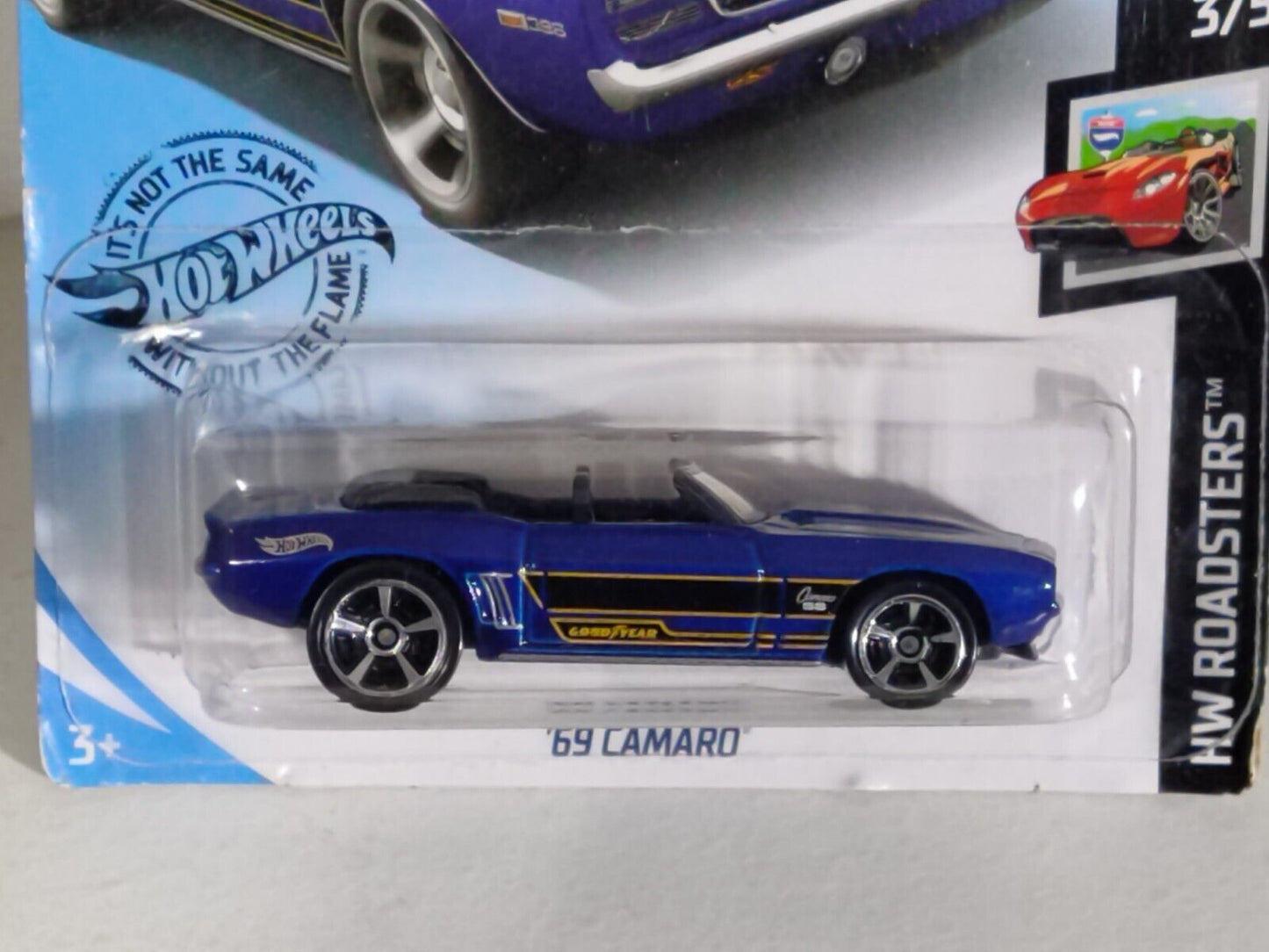 Hot Wheels #190 Roadsters Series #3 '69 Camaro RUFFLED EDGES(Loc-R)