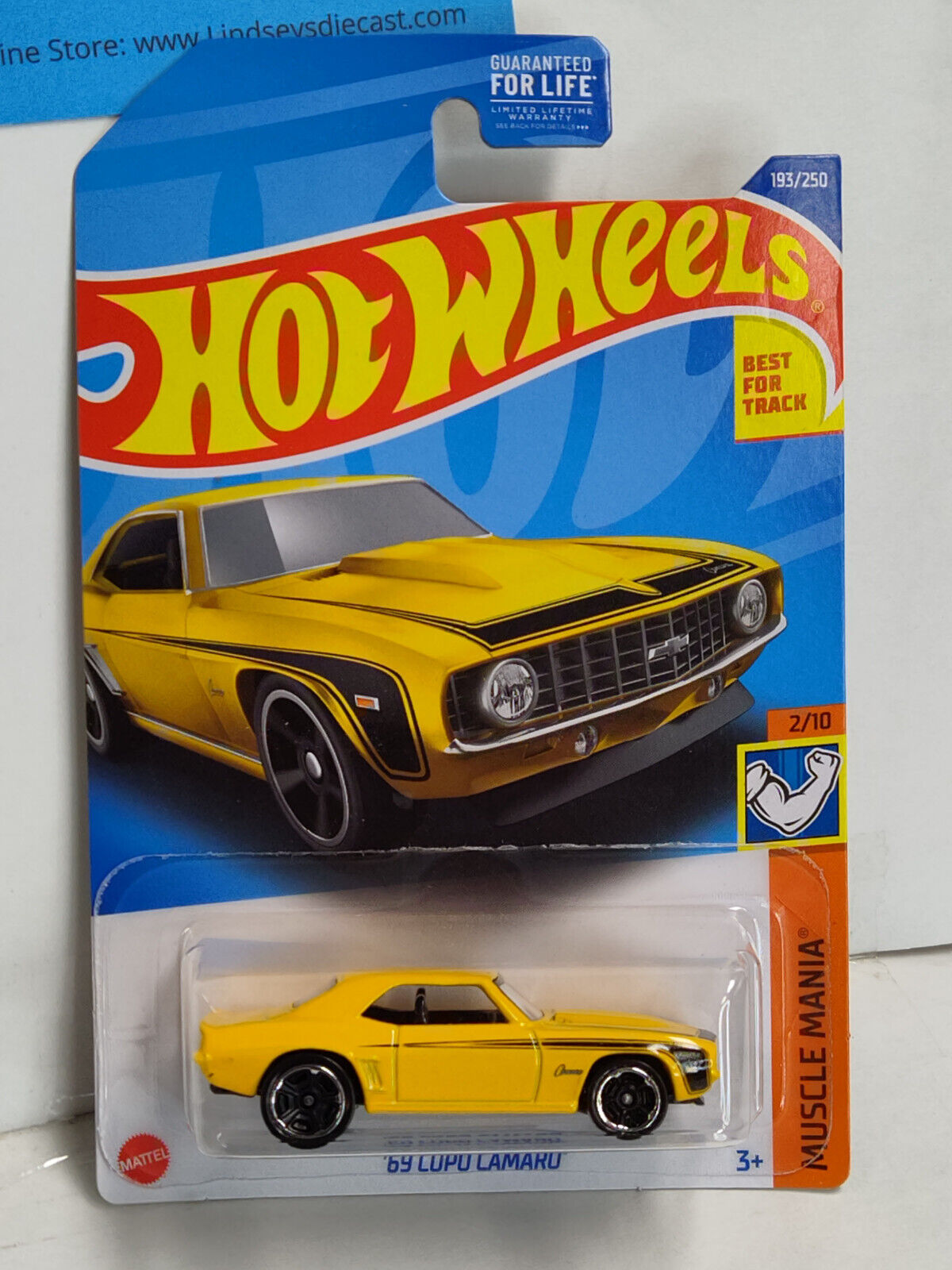 Hot Wheels #193 ML Muscle Mania Series #2 '69 COPO Camaro CARD BENT TOP (W3/8.4)