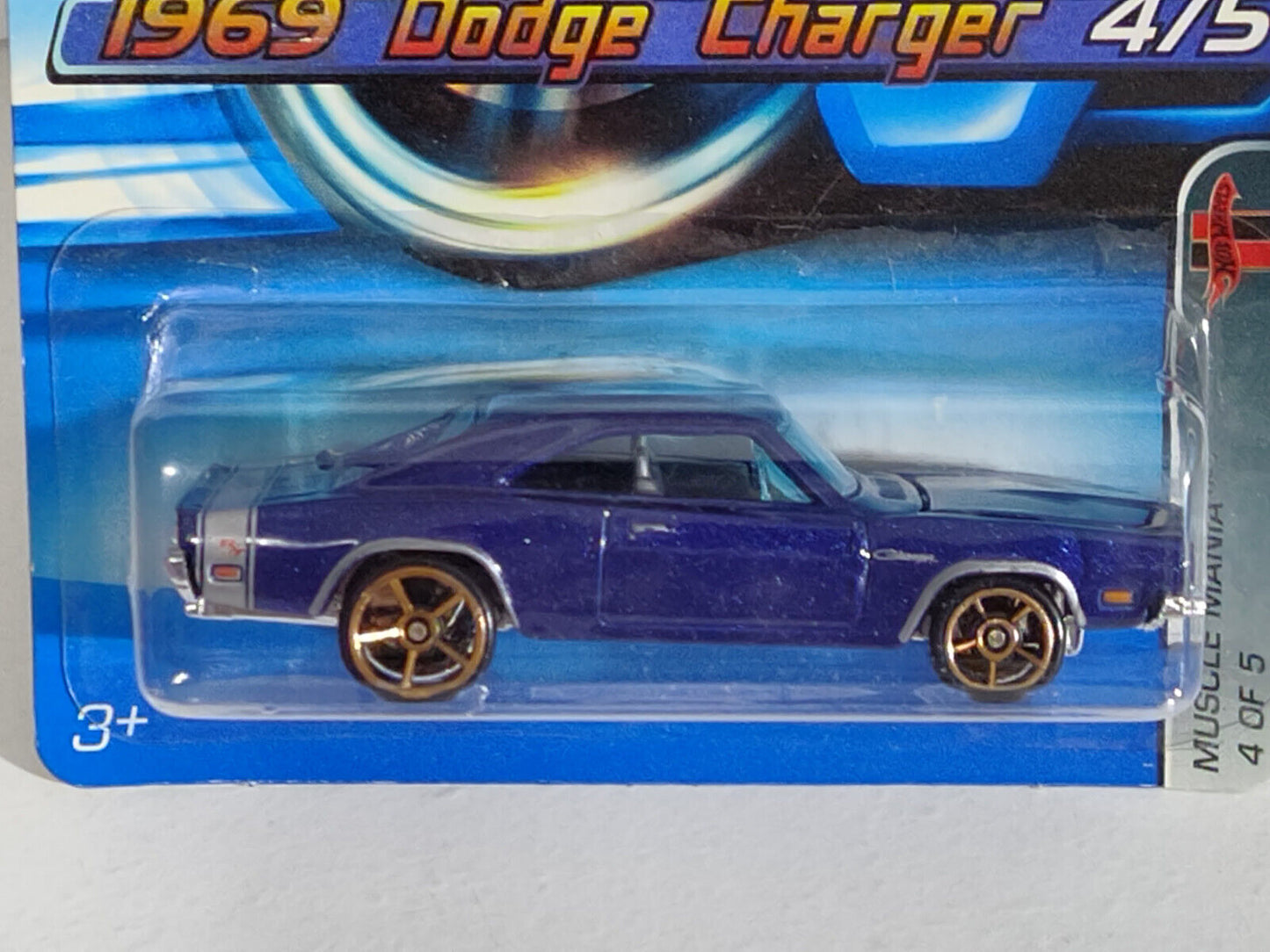 Hot Wheels 2005 #104 Muscle Mania 1969 Dodge Charger FTE BLISTER WRINKLED(Loc U)