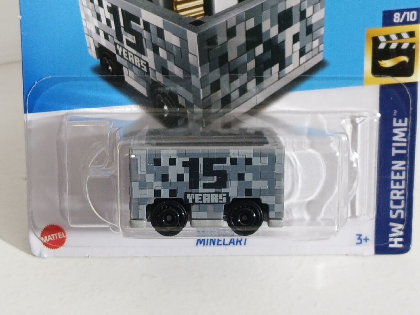 Hot Wheels #136 Screen Time Series #8 15 YEARS MINECRAFT Mine Cart EDGES CREASED