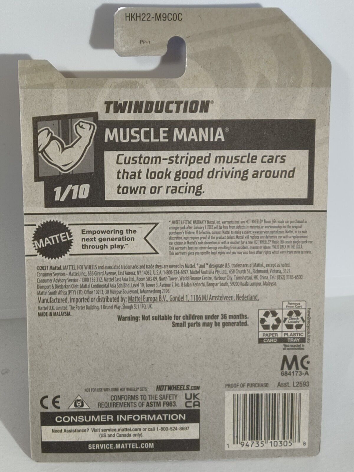 Hot Wheels #073 Muscle Mania Series #1 Twinduction (Loc O)