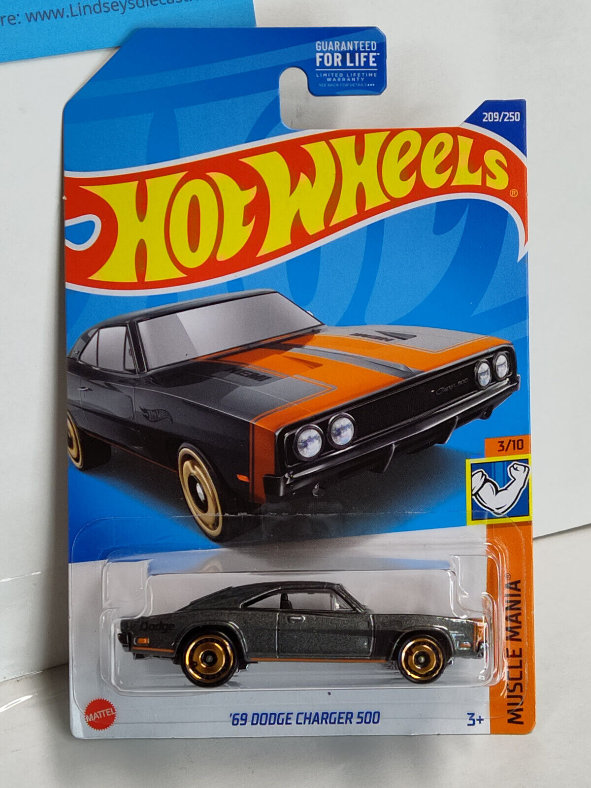 Hot Wheels #209 Muscle Mania Series #3 '69 Dodge Charger 500 (Loc S)