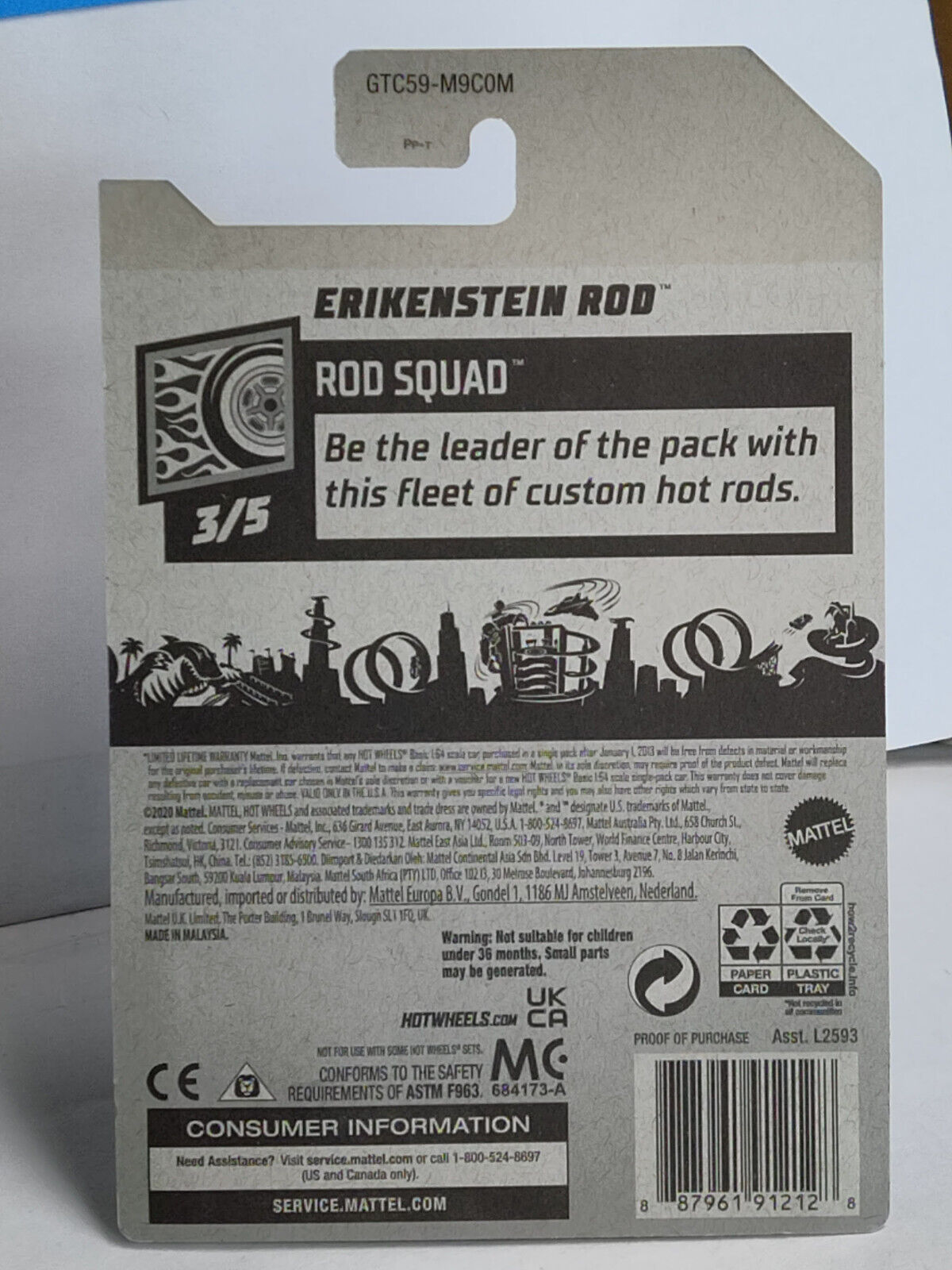 Hot Wheels #120 Mainline Rod Squad Series #3 Erikenstein Rod