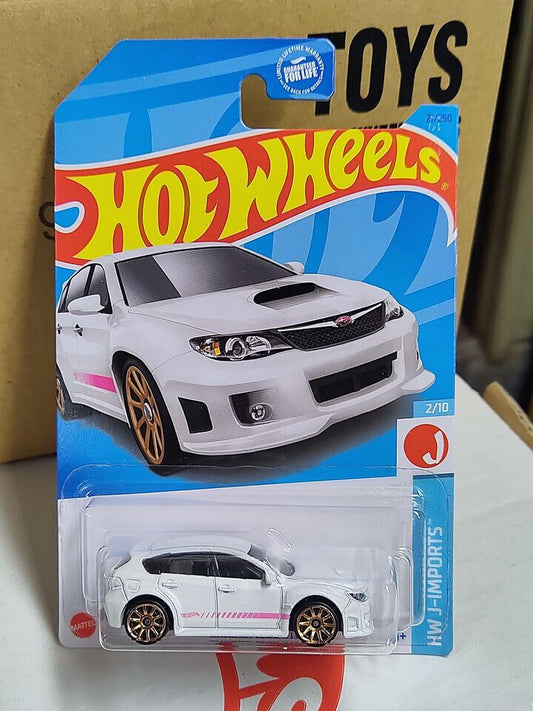 Hot Wheels #021 ML J-Imports Series #2 Subaru WRX STi (White) (Box-C)