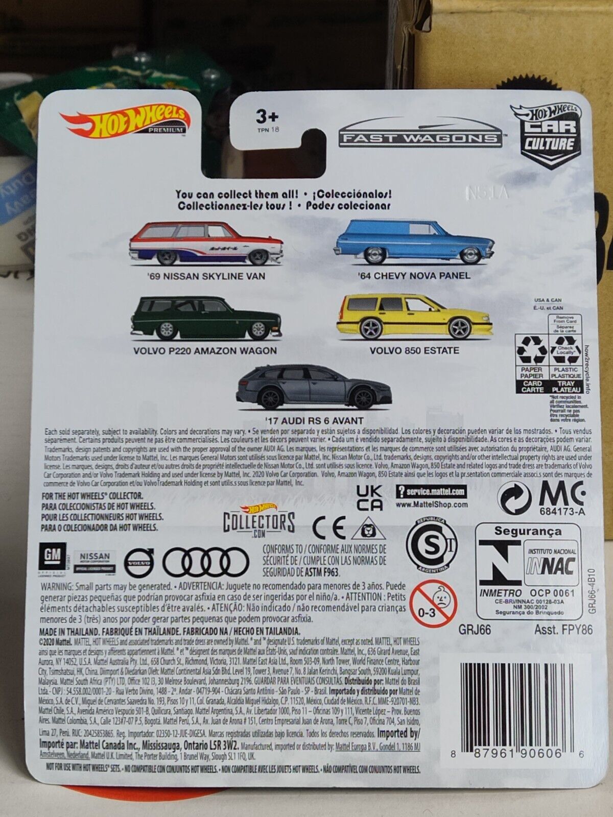 Hot Wheels GRJ66 Fast Wagons Series #2  '64 Chevy Nova Panel  1:64(Bx 6/Lc 40)