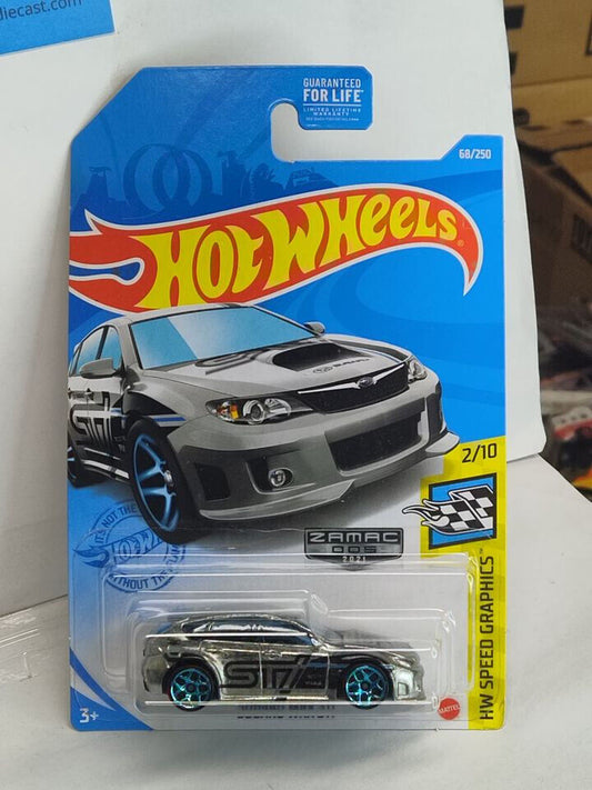 Hot Wheels #068 Speed Graphics Series #2 Subaru WRX STi ZAMAC  (Loc F)