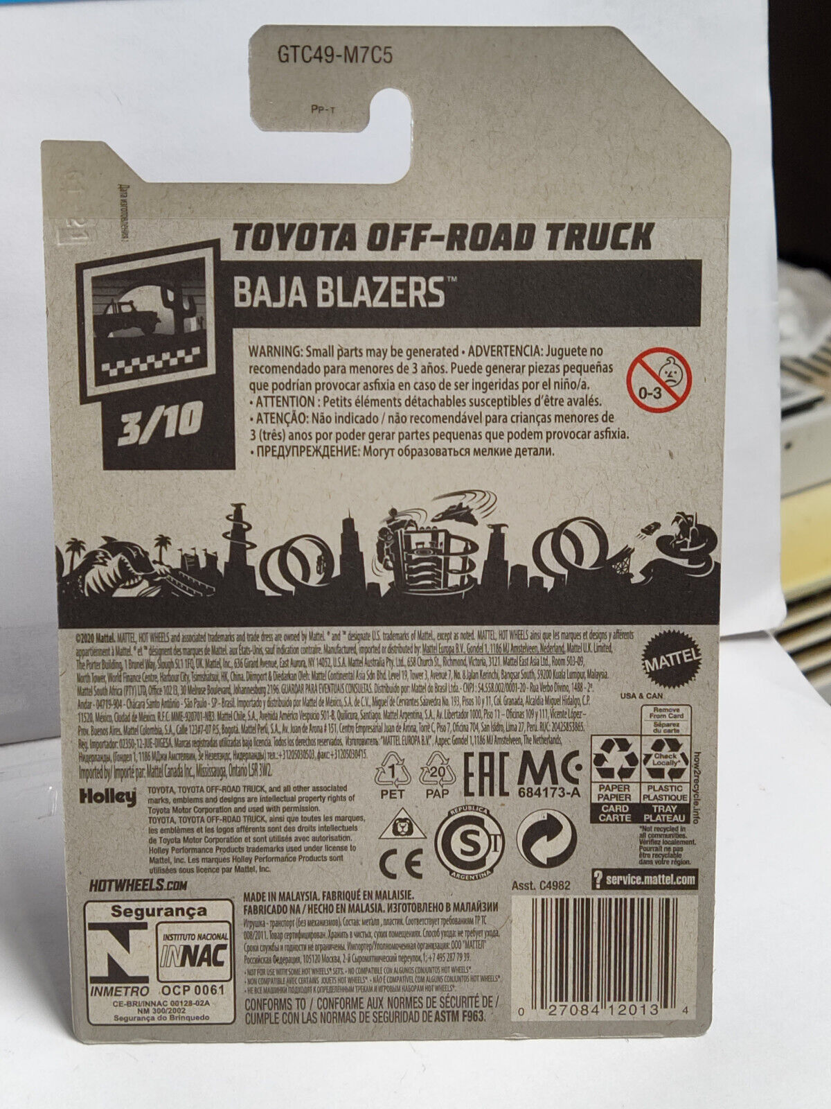 Hot Wheels #004 Baja Blazers Series #3 Toyota Off-Road Truck