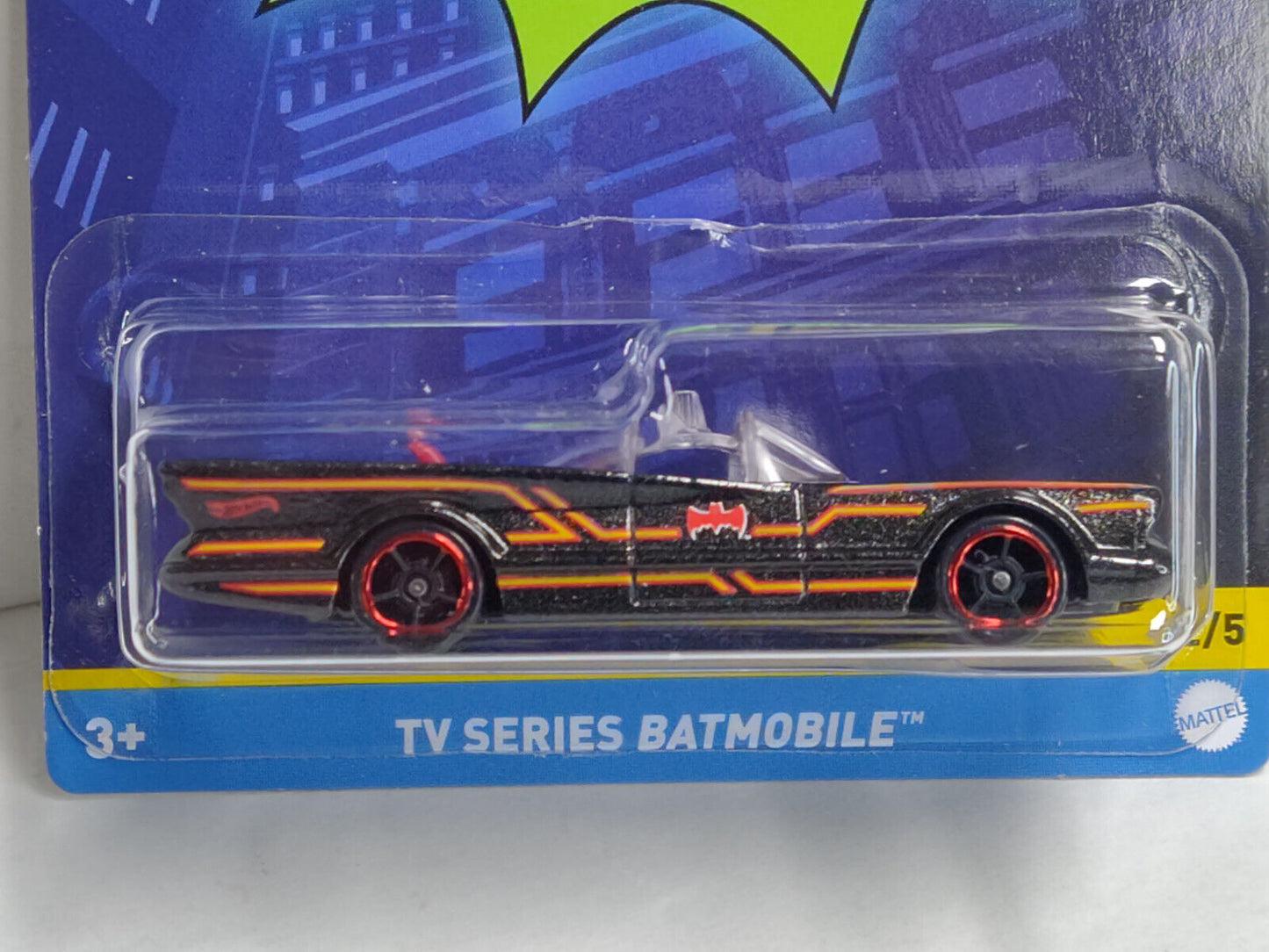 Hot Wheels #HDH00 Batman Classic TV Series #2 TV Series Batmobile BENT LWR CRNER