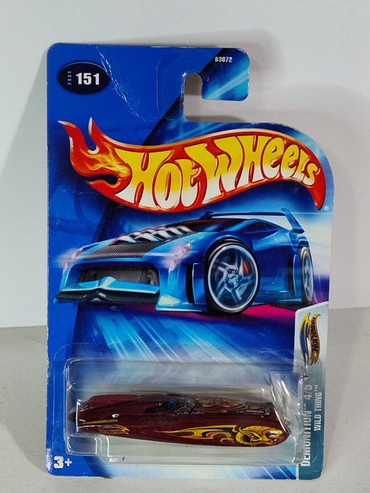 Hot Wheels 2004 #151 Demonition Series #4 Wild Thing BAD CARD  (Loc U)