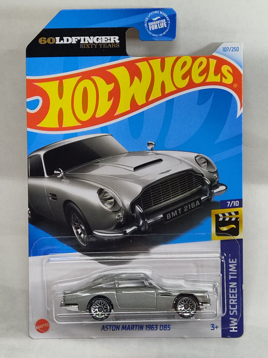 Hot Wheels #107 Screen Time Series #7 GOLDFINGER Astin Martin 1963 DB5 (Loc P)