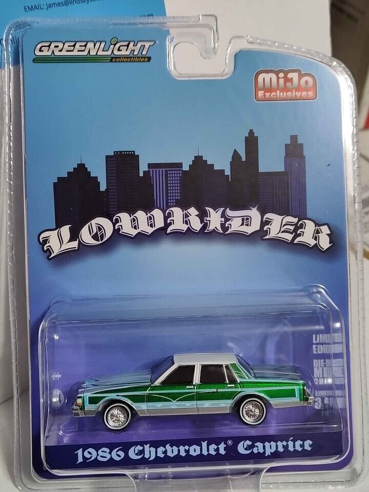 GreenLight MiJo Exclusive Lowrider Series 1986 Chevy Caprice CHASE Green Machine