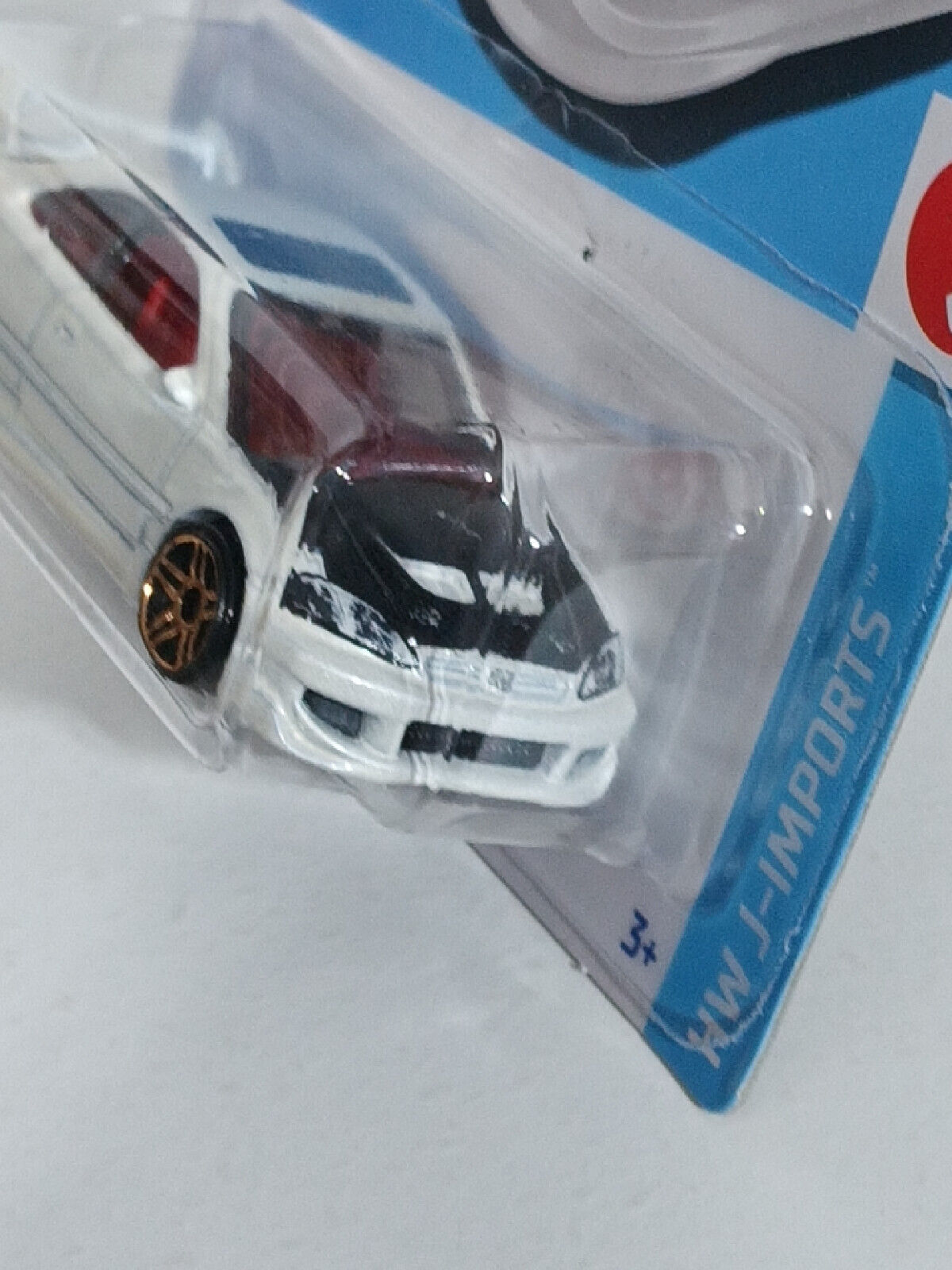 Hot Wheels #045 J-Imports Series #2 Honda Civic Si   CARD & PEGHOOK CREASED/BENT