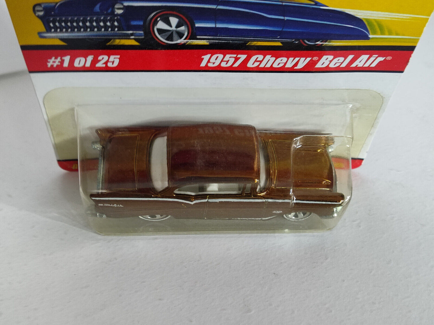 Hot Wheels #H7066 Classics Series 1 #1 1957 Chevy Bel Air (GOLD)BLSTER YELLW(LcO