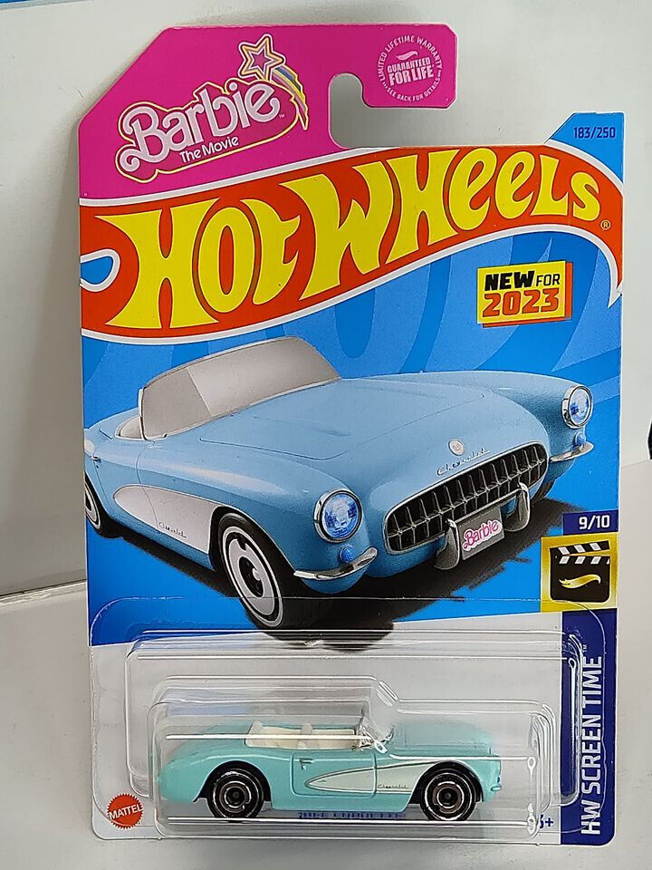 Hot Wheels #183 Screen Time Series #9 BARBIE The Movie 1956 Corvette (Loc Q))