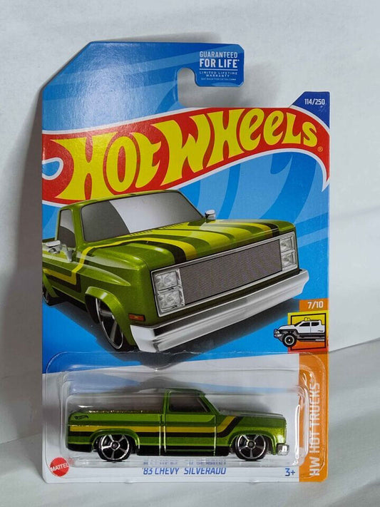 Hot Wheels #114 Hot Trucks Series #7 '83 Chevy Silverado BLISTER WRINKLED