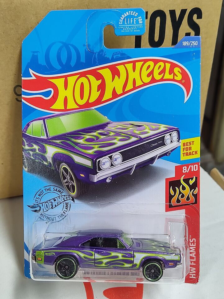 Hot Wheels #189 ML Flames Series #8 '69 Dodge Charger 500 (Box-C)