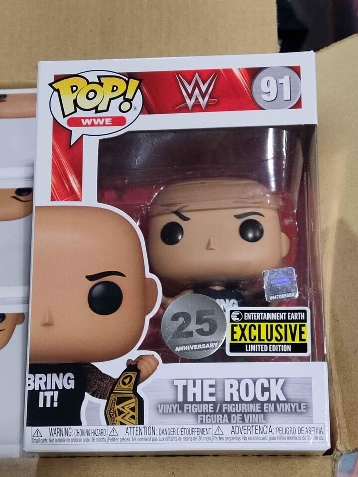 Funko Pop WWE  #91  The Rock  Entertainment Earth Exclusive