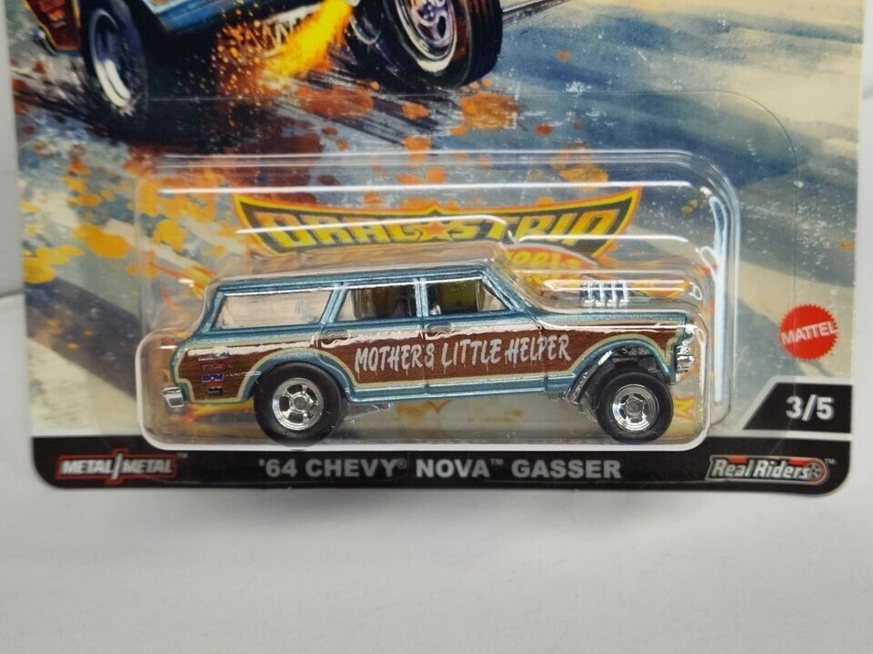 Hot Wheels HCK21 Drag Strip Demons Series #3  '64 Chevy Nova Gasser (Loc 27/40)