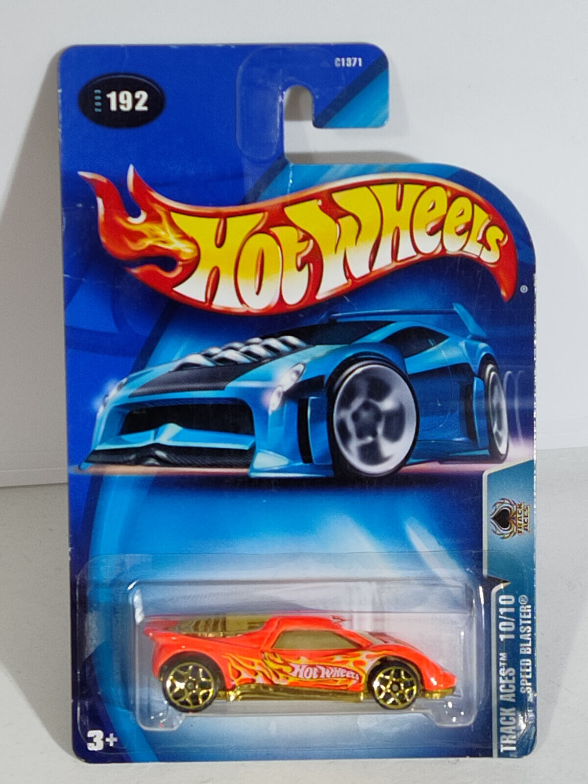 Hot Wheels 2003 #192 Track Aces Series #10 Speed Blaster BAD CARD  (Loc U)