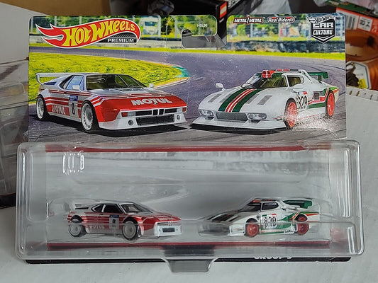 Hot Wheels HFF30  2 Pak Premium BMW M1 ProCar and Lancia Stratos Group 5 (LocZ)