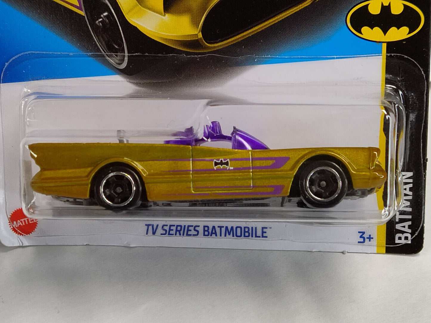 Hot Wheels #131 Batman Series #4 TV Series Batmobile (Gold )RH TIP BENT (Loc M)