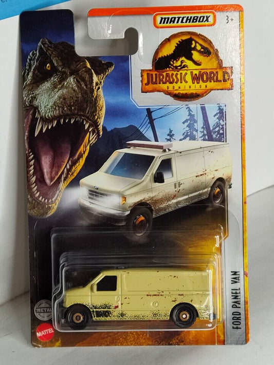 Matchbox #HBH15 Jurassic World Dominion Series Ford Panel Van CORNER BENT(Loc R)