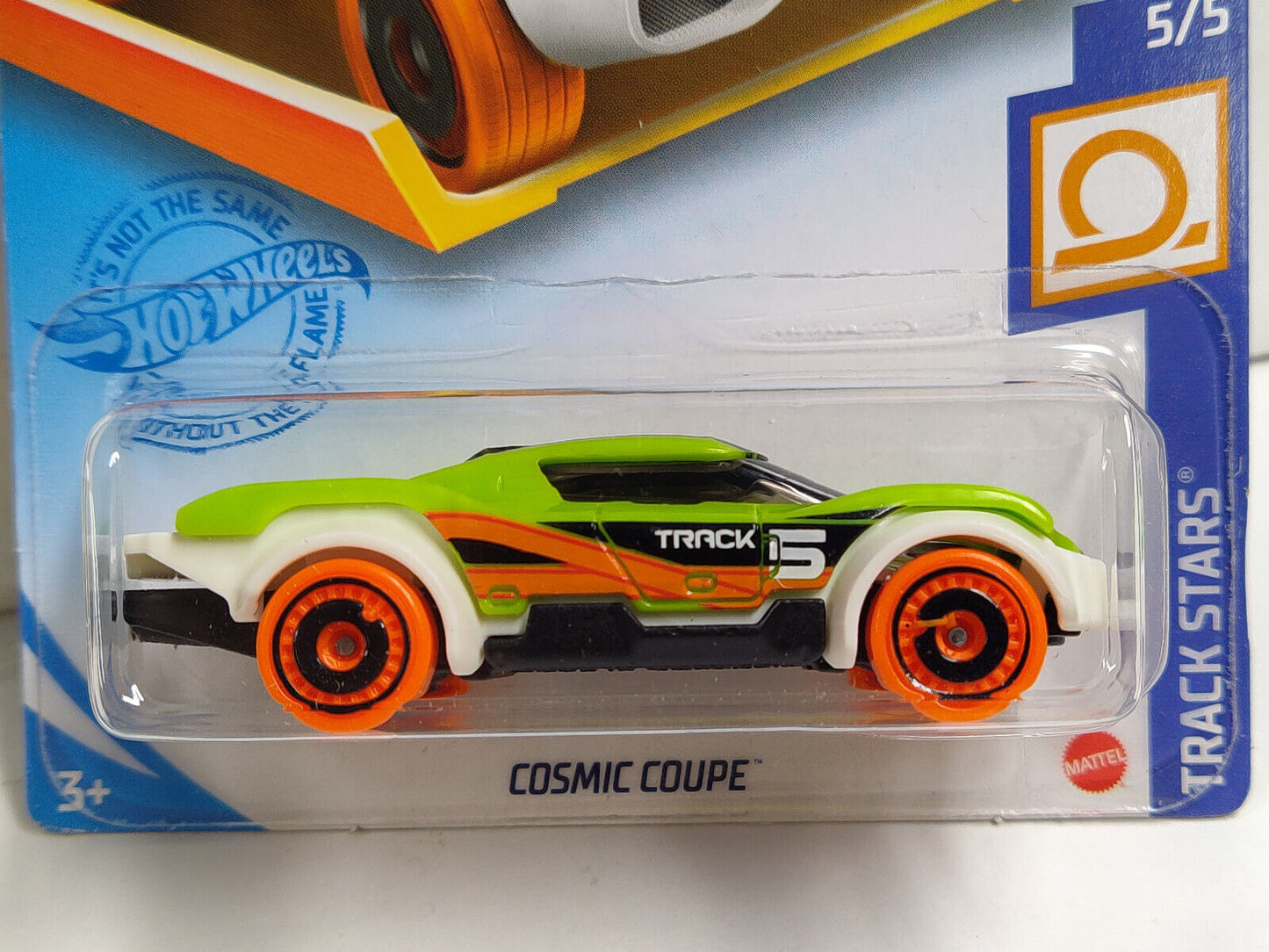 Hot Wheels #135 Mainline Track Stars Series #5 Cosmic Coupe Green Top CARD CREAS