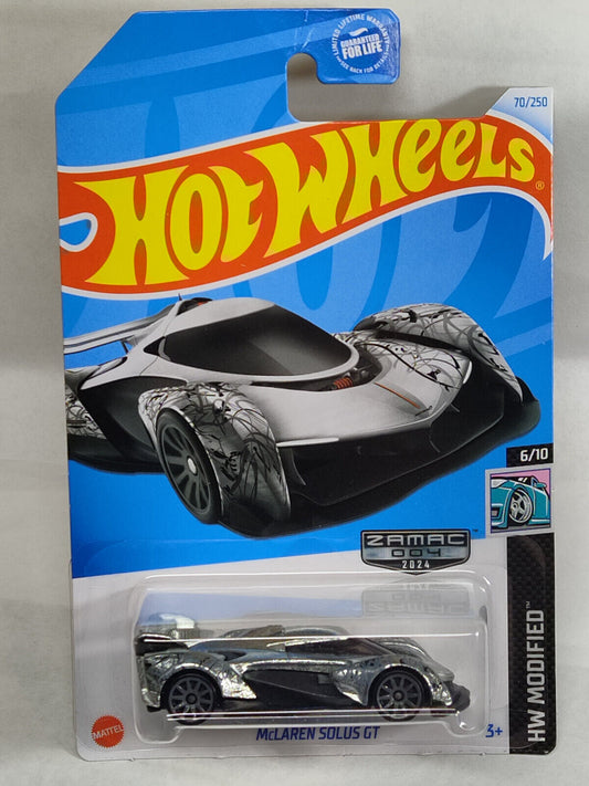 Hot Wheels #070 Modified Series #6 McLaren Solus GT ZAMAC PEGHK CREASED  (Loc P)